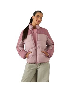 Reebok Dames Omkeerbare Puffer Jas (Stofroze)
