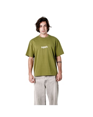 Men's Oversized Cotton Short Sleeve T-Shirt Little Core Puffy SPRB3500