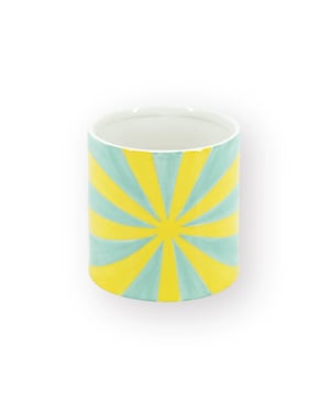 House Vitamin Pot planter swirl dolomite yellow/green 15.5x15.5x16 cm