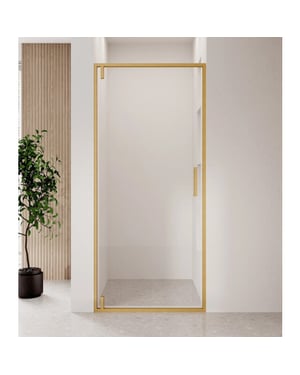 Badplaats Douchedeur seattle 100 x 190 cm goud douchewand 6 mm
