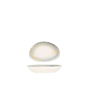 Bonna Serveerschaal knidos porselein 12x8 cm set van 2