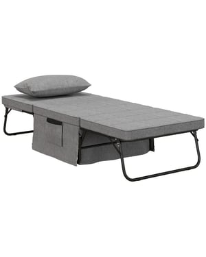 4goodz Opklapbaar logeerbed 1 persoons wielen 150 kg 190x75 cm