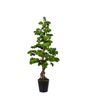 Kopu ® bonsai dennen boom ca. 140 cm in een zwarte plastic pot