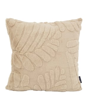 NOVÉE Sierkussen furry leaves beige | 45 x 45 cm | kussenhoes | polyester