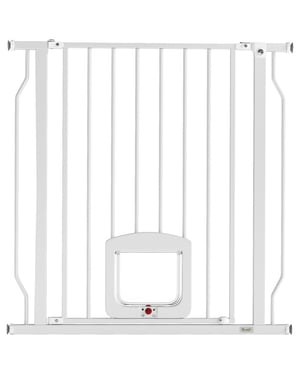 4goodz Verstelbaar traphek met kattenluik montage zonder boren 75-85 cm -