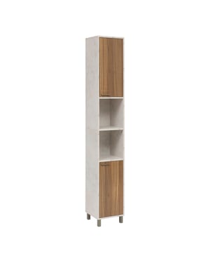 4bathroomz Badkamer kolomkast lugano marmerlook – 194 cm hoog marmer/houtlook