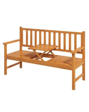 4goodz Outsunny tuinbank hout met inklapbare tafel 2 of 3 zits bank