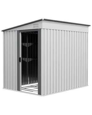 4goodz Metalen gereedschapsschuur 2,81m² 154x206,5x181 cm met bodemframe