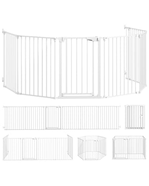 4goodz Opvouwbaar veiligheidshek voor huisdieren 6 panelen 366x75cm -