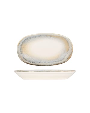 Bonna Serveerschaal knidos porselein 24x14 cm set van 2