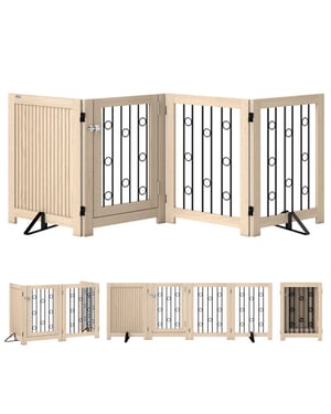 4goodz Opvouwbaar veiligheidshek voor huisdieren 205 cm breed en 70 cm hoog