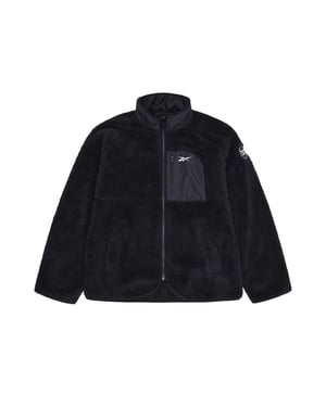 Reebok Dames Double Monkey Fleece Jacket (Zwart)