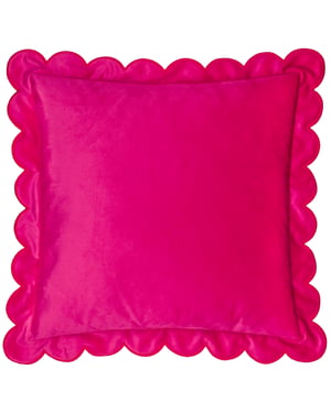 Furn Lil Scallop Velvet Polyester Filled Cushion