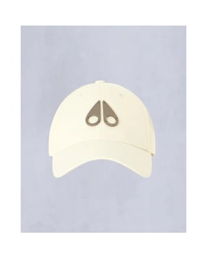 Moose Knuckles Logo icon cap alabaster