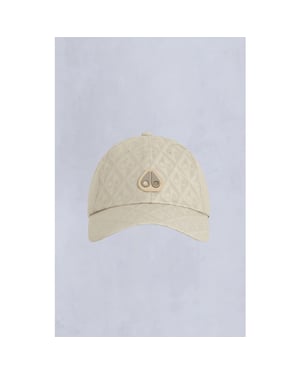Moose Knuckles Crescent logo cap monogram alabaster