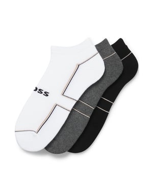 Men's Boss 3 Pack of Ankle Socks in Multi colour