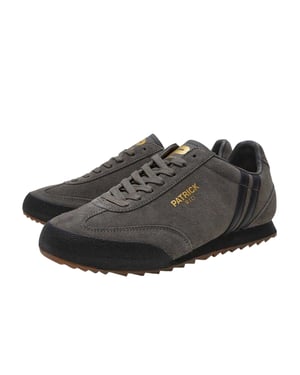 Patrick Mens Rio Suede Trainers (Charcoal/Black)