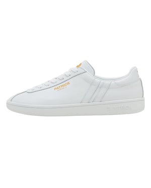 Patrick Mens Monaco Suede Cupsole Trainers (White)