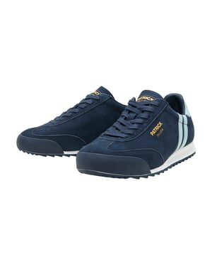 Patrick Mens Dijon Suede Running Trainers (Navy/Sky Blue)