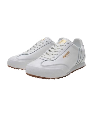 Patrick Mens Rio Leather Running Trainers (White)