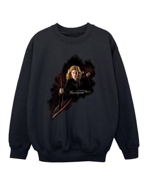 Harry Potter Meisjes Hermelien Vecht als een meisje Sweatshirt (Zwart)