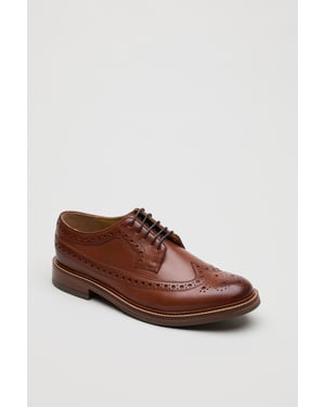 Chapman & Moore Longwing Brogue Country Leather Men's Berry Shoes
