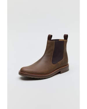 Chapman & Moore Toe Cap Monk Leren Zwarte Veterschoenen Voor Heren