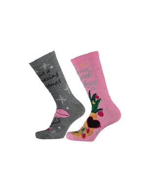 Apollo 2-pack foute dames kerstsokken