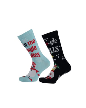 Apollo 2-pack foute dames kerstsokken print