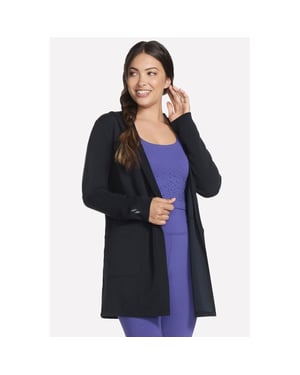 Skechers SKECHLUXE Elevate Restful Hoodigan Dam Black Cardigans