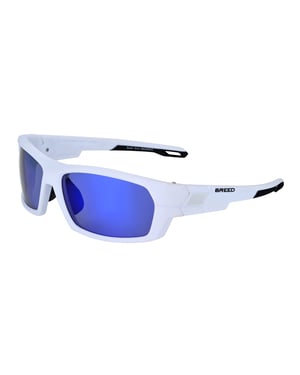 Breed Sirus gepolariseerde zonnebril - Wit/Blauw