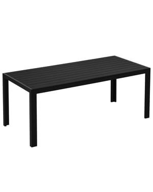 4goodz Tuintafel 6 persoons kunststof houtlook tafelblad -
