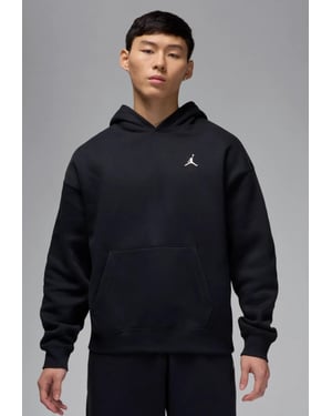 Nike Jordan Brooklyn Fleece Mens Oversized Pullover Hoodie in Black