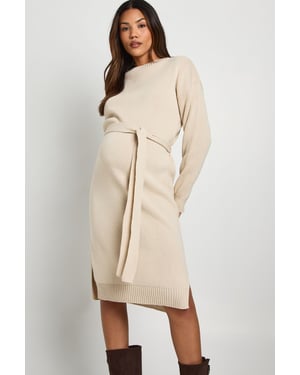 Maternity Crew Neck Jumper Midi Dress