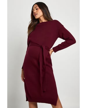 Maternity Crew Neck Jumper Midi Dress
