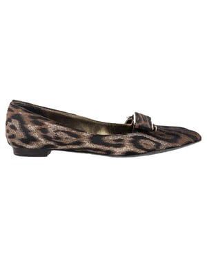 Lanvin puntige loafers in dierenprint van polyester