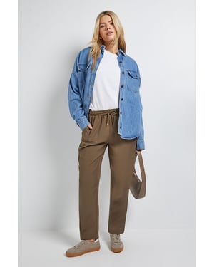 Pull On Barrel Leg Trouser