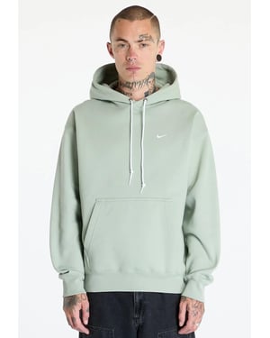Nike Solo Swoosh Mens Fleece Pullover Hoodie in Jade Green