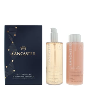 Lancaster 2 Step Cleansing Routine Gift Set Cleanser 400ml + Toner 400ml