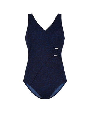 Ten Cate swimsuit soft cup v-neck buckle wedstrijd badpak dames -