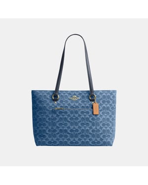 Station Tote Bag In Signature Denim