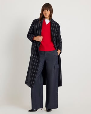 River Island Womens Wide Leg Jeans Blue Cargo
