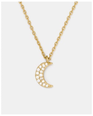 You're A Gem Pave Moon Pendant