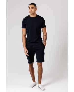 Navy Cotton T-Shirt And Shorts Co Ord Set