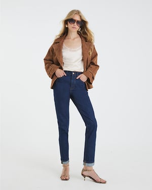 River Island Womens Mom Jeans Blue High Rise