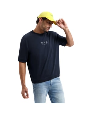 No Excess T-shirt crewneck solid heavy interl night