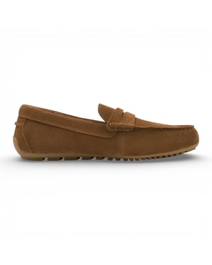 Tamaris Heren Bruine Suède Mocassin Loafers Casual Schoenen