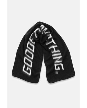 Black Branded Knitted Scarf