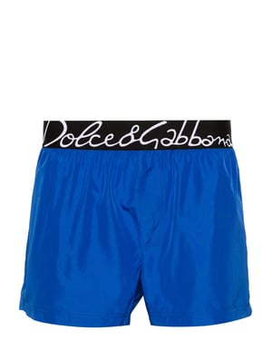 Script Logo Swim Shorts in Blue