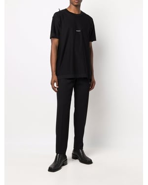 Reverse Paris Logo Print T-Shirt in Black